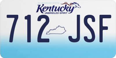 KY license plate 712JSF