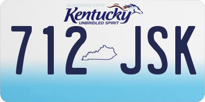 KY license plate 712JSK