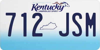 KY license plate 712JSM