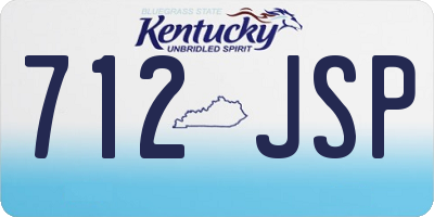 KY license plate 712JSP
