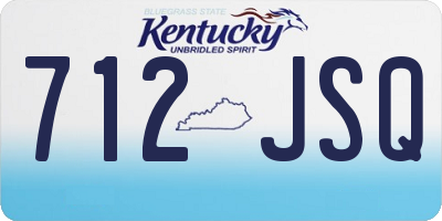 KY license plate 712JSQ
