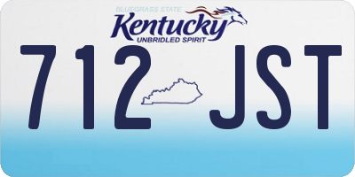 KY license plate 712JST