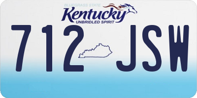 KY license plate 712JSW