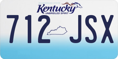 KY license plate 712JSX