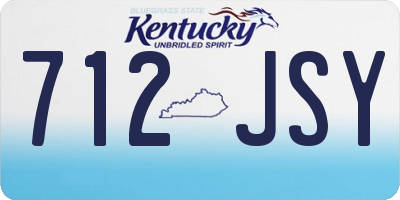 KY license plate 712JSY