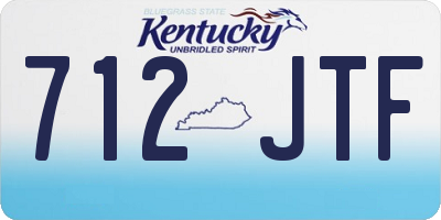 KY license plate 712JTF