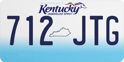 KY license plate 712JTG