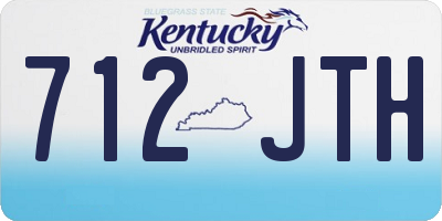 KY license plate 712JTH