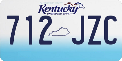KY license plate 712JZC