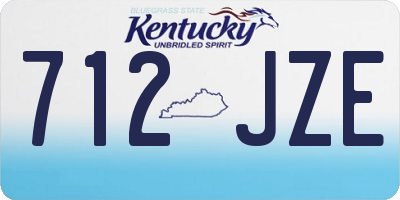 KY license plate 712JZE