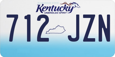 KY license plate 712JZN