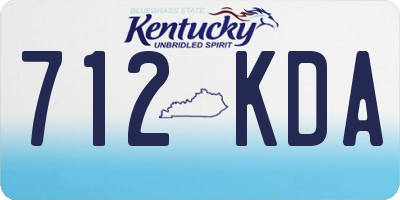 KY license plate 712KDA