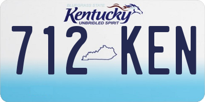 KY license plate 712KEN