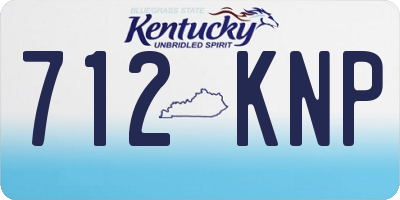 KY license plate 712KNP