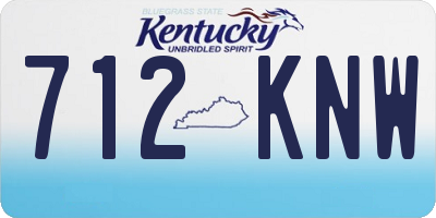 KY license plate 712KNW