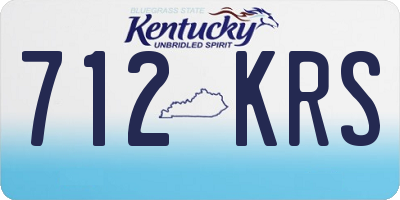 KY license plate 712KRS