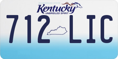 KY license plate 712LIC