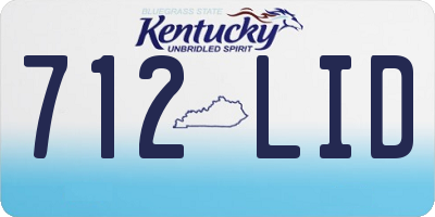 KY license plate 712LID