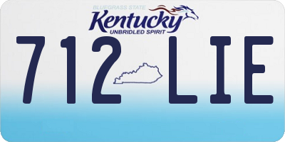KY license plate 712LIE