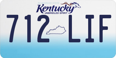 KY license plate 712LIF