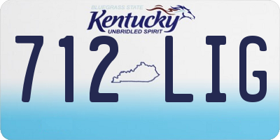 KY license plate 712LIG