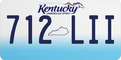 KY license plate 712LII
