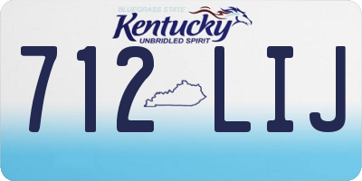 KY license plate 712LIJ