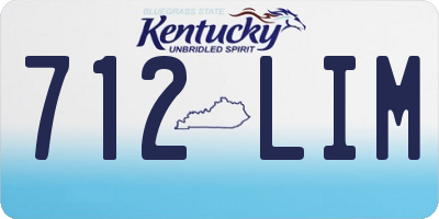KY license plate 712LIM