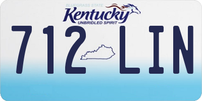 KY license plate 712LIN