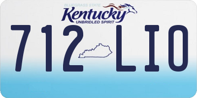 KY license plate 712LIO