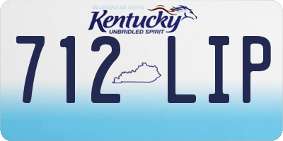 KY license plate 712LIP