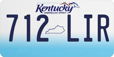 KY license plate 712LIR