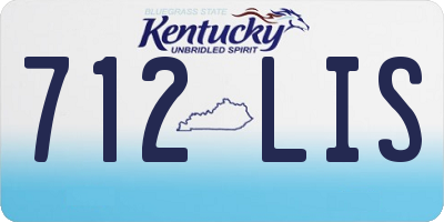 KY license plate 712LIS