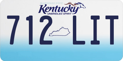 KY license plate 712LIT