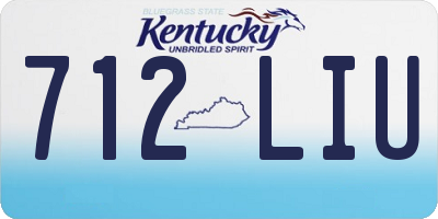 KY license plate 712LIU
