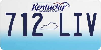 KY license plate 712LIV