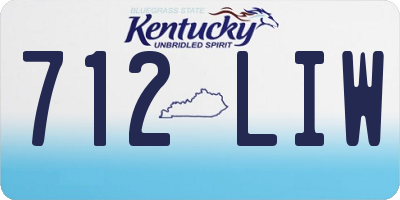 KY license plate 712LIW