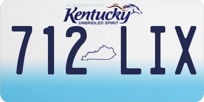 KY license plate 712LIX