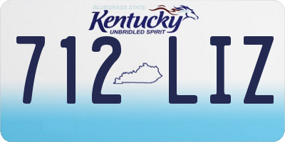 KY license plate 712LIZ
