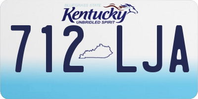 KY license plate 712LJA