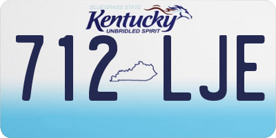 KY license plate 712LJE