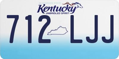 KY license plate 712LJJ