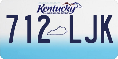 KY license plate 712LJK