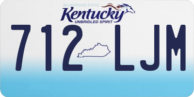 KY license plate 712LJM