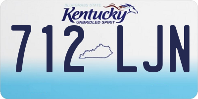 KY license plate 712LJN
