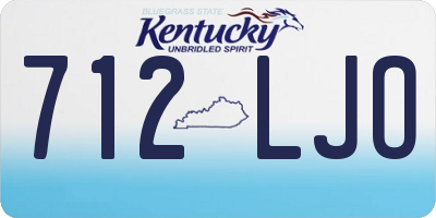 KY license plate 712LJO