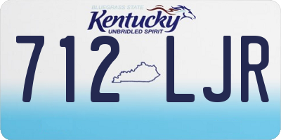 KY license plate 712LJR