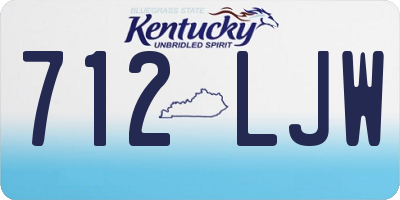 KY license plate 712LJW