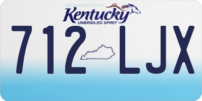 KY license plate 712LJX