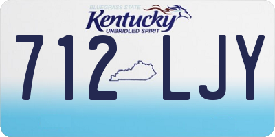 KY license plate 712LJY